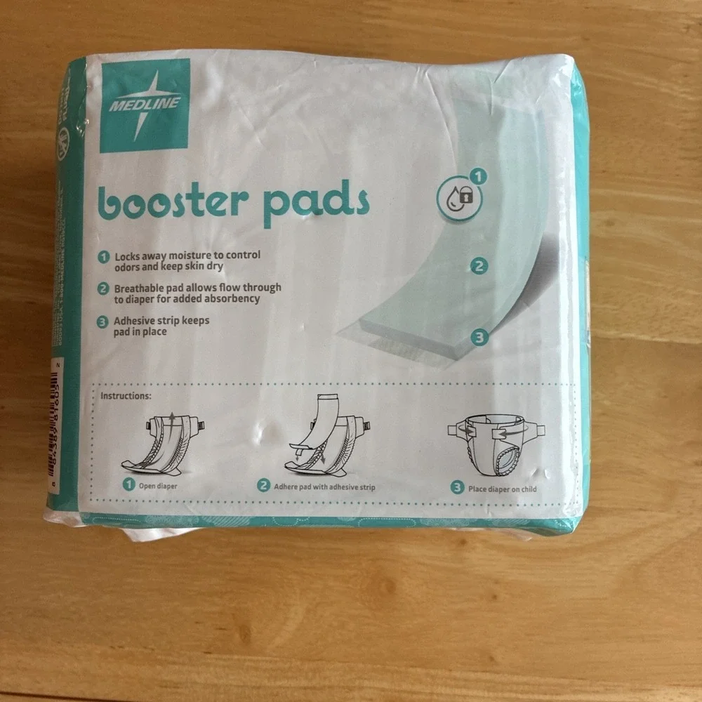 Medline Baby Booster Pads 24 Count Fits Diapers and Training Pants